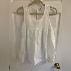 James Perse White linen top